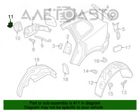 Замок лючка бензобака VW Touareg 11-17