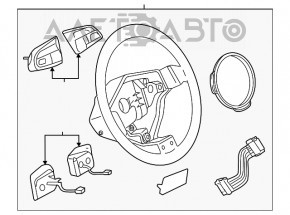 Руль голый Audi Q5 8R 13-17 кожа черный S-line, царапины, примятости