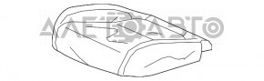 Пасажирське сидіння Honda Clarity 18-21 usa з airbag, механічне, з підігрівом, ганчірка комбінована, під хімчистку