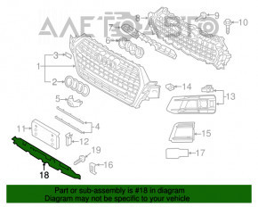 Нижняя решетка переднего бампера Audi Q7 16-19 новый OEM оригинал