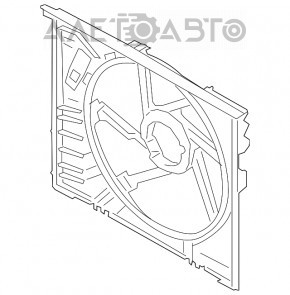 Диффузор кожух радиатора голый BMW 3 G20 19-20 2.0T под 600W