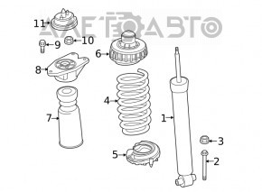 Опора амортизатора задняя правая BMW 3 G20 19-