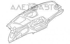 Торпедо передняя панель без AIRBAG BMW 3 G20 19-22 черная под проекцию