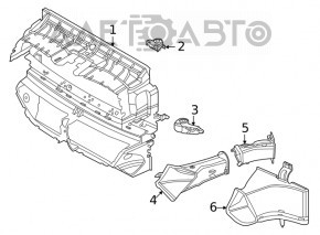 Кріплення жалюзі дефлектора радіатора верхнього ліве BMW 3 G20 19-22