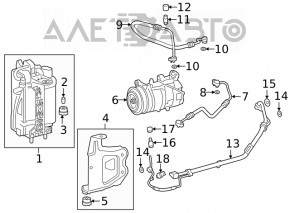 Трубка кондиционера компрессор-печка BMW 3 G20 19- 2.0T