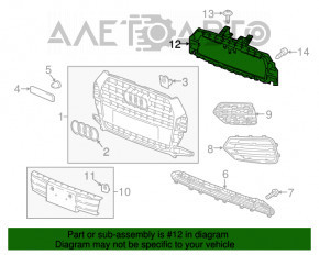 Кріплення решітки радіатора grill Audi Q3 8U 16-18