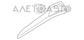 Накладка торпеди права Ford Fusion mk5 17-20 графіт із вставкою під алюміній, потерта