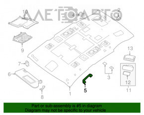 Ручка стелі задня ліва Nissan Murano z52 19-сіра