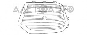 Решетка переднего бампера правая Audi Q3 8U 16-17 под цельный бампер, под парктроник новый OEM оригинал