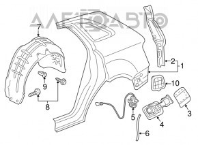 Подкрылок задний правый Audi Q3 8U 16-18