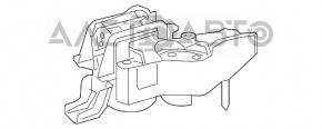 Подушка двигуна права Lexus RX450h 16-22