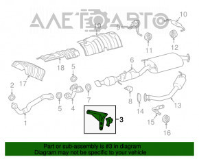 Кронштейн приймальної труби Lexus RX450h 16-22