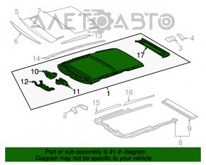 Механизм панорамы рама Lexus RX350 RX450h 16-22