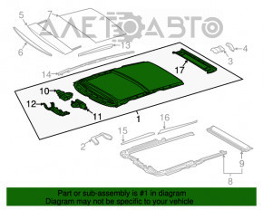 Механізм панорами рама Lexus RX350 RX450h 16-22