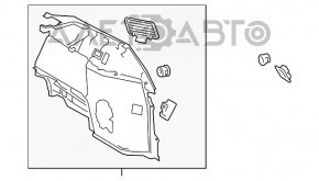 Обшивка арки левая Lexus RX350 RX450h 16-22 черная без сабвуфера