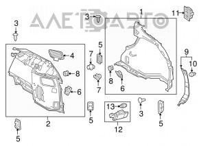 Накладка отвору багажника ліва Lexus RX350 RX450h 16-22 чорна