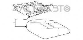 Сидіння водія Lexus RX350 RX450h 16-22 без airbag, шкіра сіре