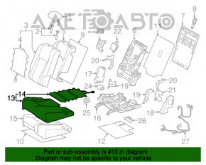 Задній ряд сидінь 2 ряд Lexus RX350 RX450h 16-22 шкіра, чорний, стрільнувши