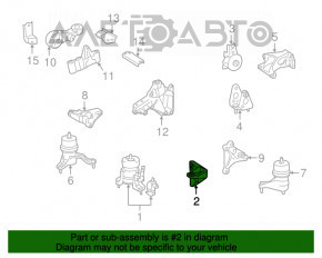 Кронштейн передней подушки двигателя Toyota Sienna 17-20 3.5