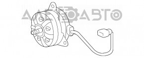 Мотор вентилятора охлаждения правый Toyota Sienna 17-20 3.5