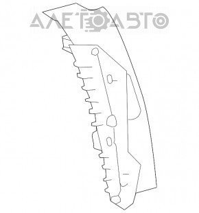 Накладка фонаря внешнего крыло задняя правая Lexus RX350 RX450h 16-22