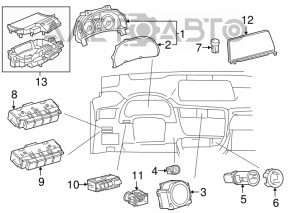 Блок кнопок передней панели Lexus RX450h 16-22 4 кнопки