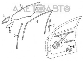 Мотор склопідйомника передній правий Lexus RX350 RX450h 16-22